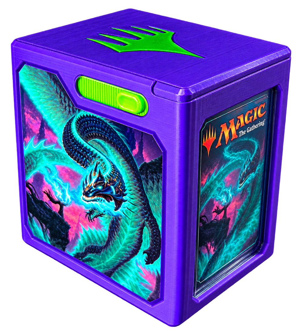 Deckbox Premium Roxa e Verde em Impressão 3D